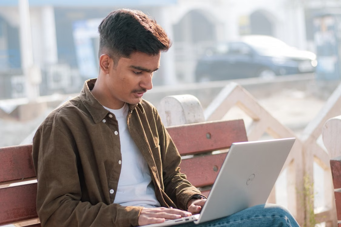 Student studying commerce and accounting